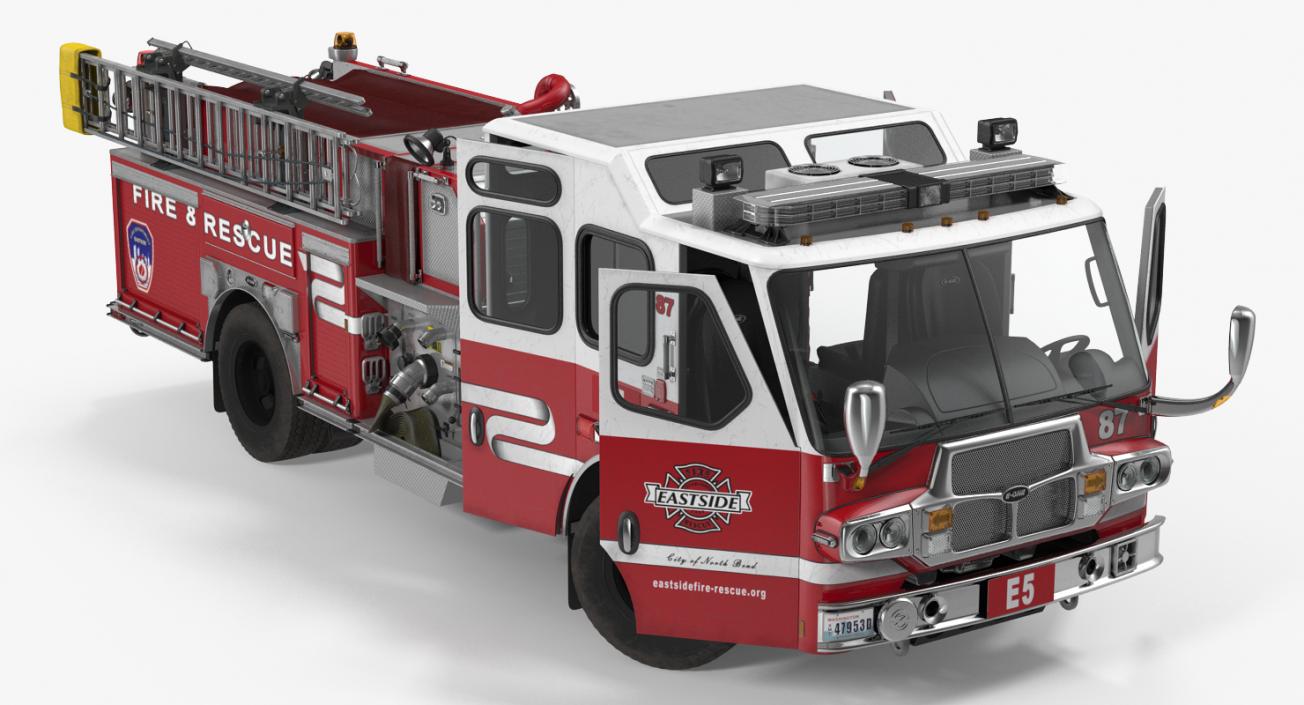 Rigged Pumper Truck and Firefighters Collection 3D