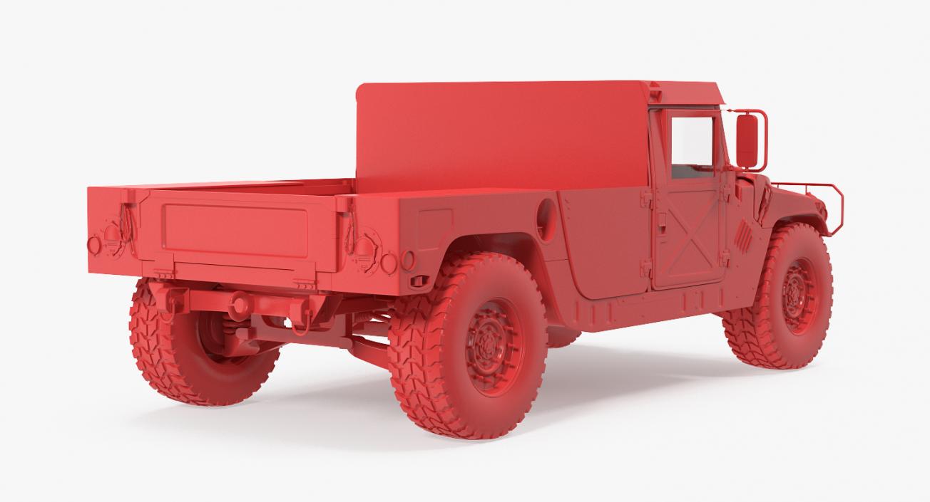 3D HMMWV M998 Simple Interior Desert model