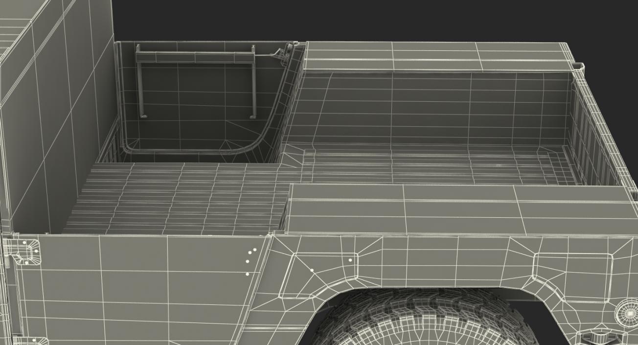 3D HMMWV M998 Simple Interior Desert model