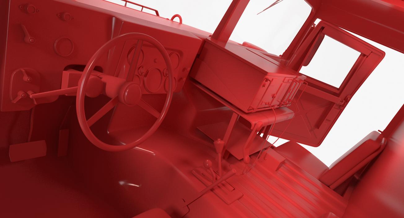 3D HMMWV M998 Simple Interior Desert model