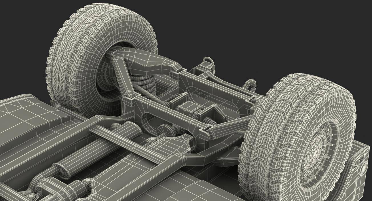 3D HMMWV M998 Simple Interior Desert model