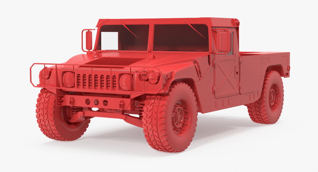 3D HMMWV M998 Simple Interior Desert model