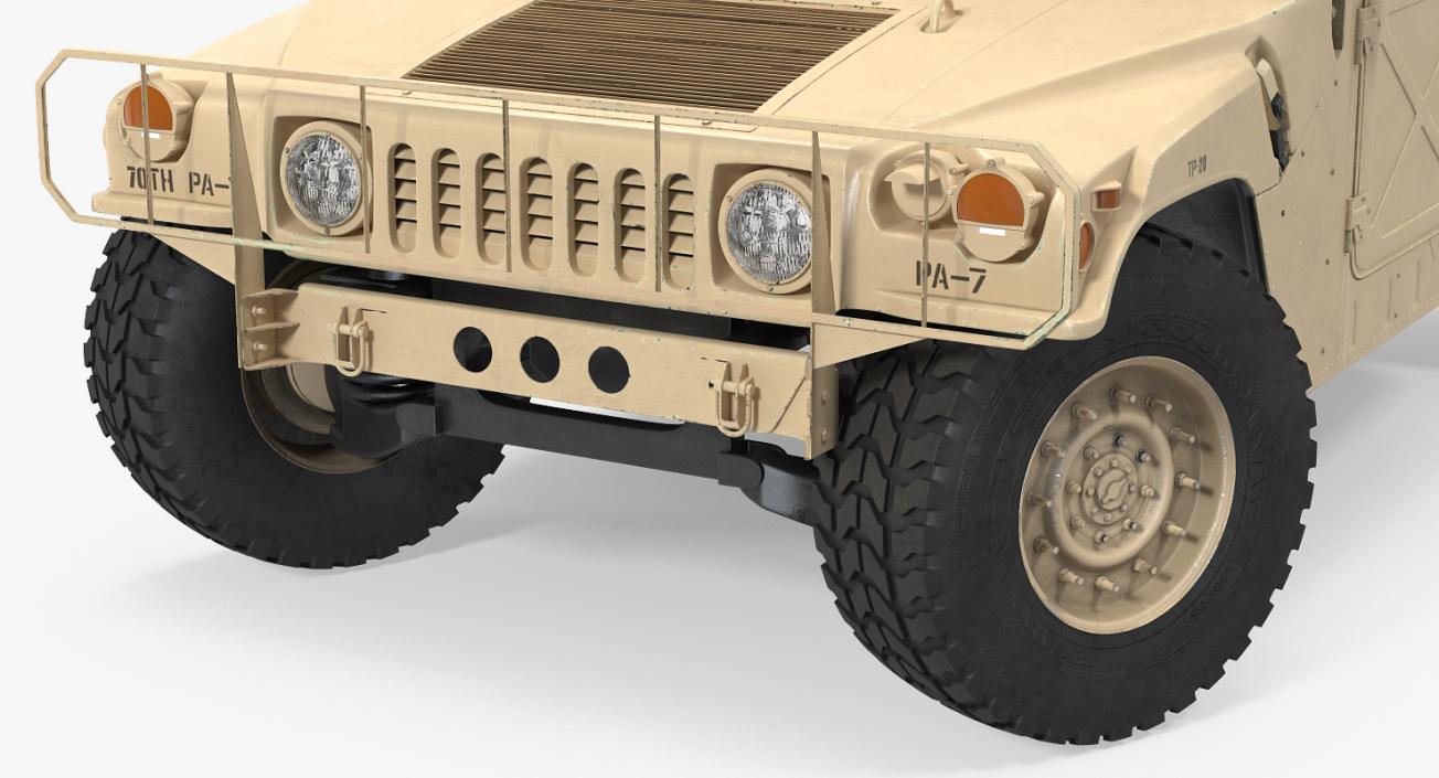 3D HMMWV M998 Simple Interior Desert model