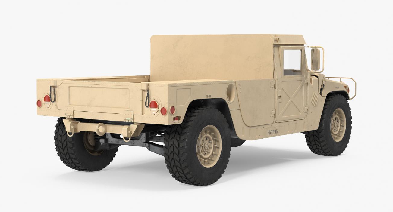 3D HMMWV M998 Simple Interior Desert model