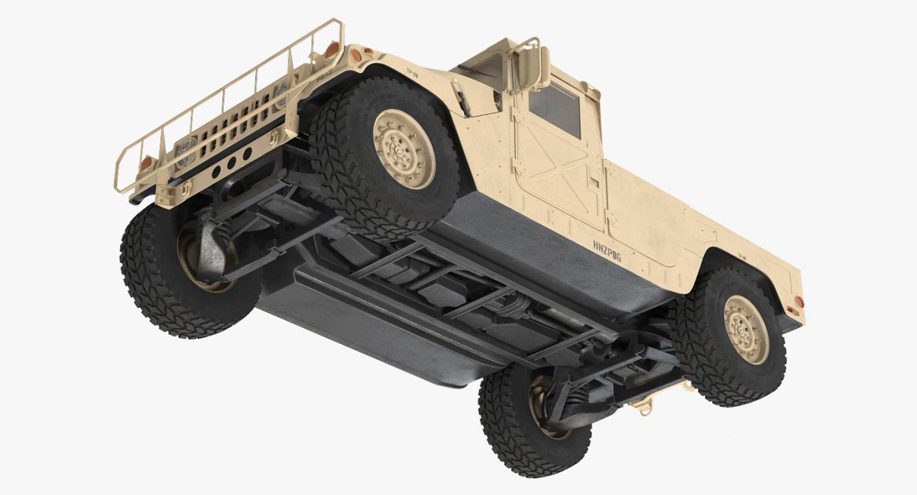 3D HMMWV M998 Simple Interior Desert model