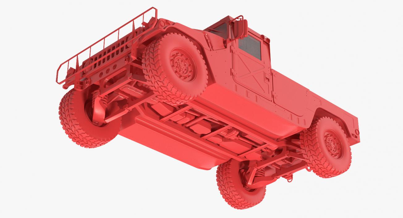 3D HMMWV M998 Simple Interior Desert model