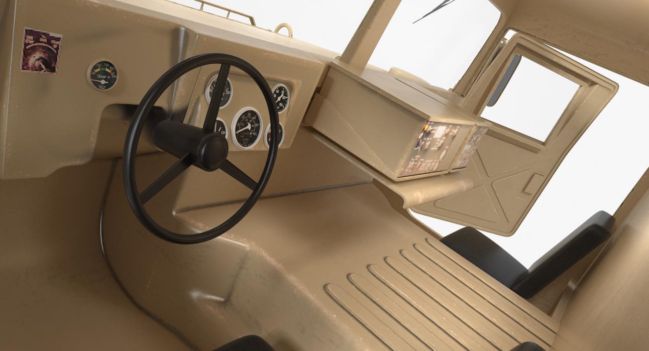 3D HMMWV M998 Simple Interior Desert model