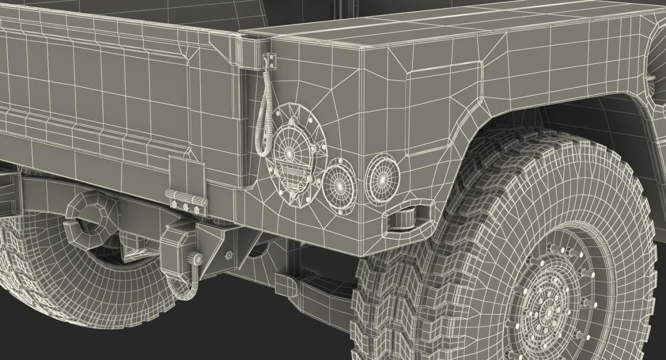 3D HMMWV M998 Simple Interior Desert model