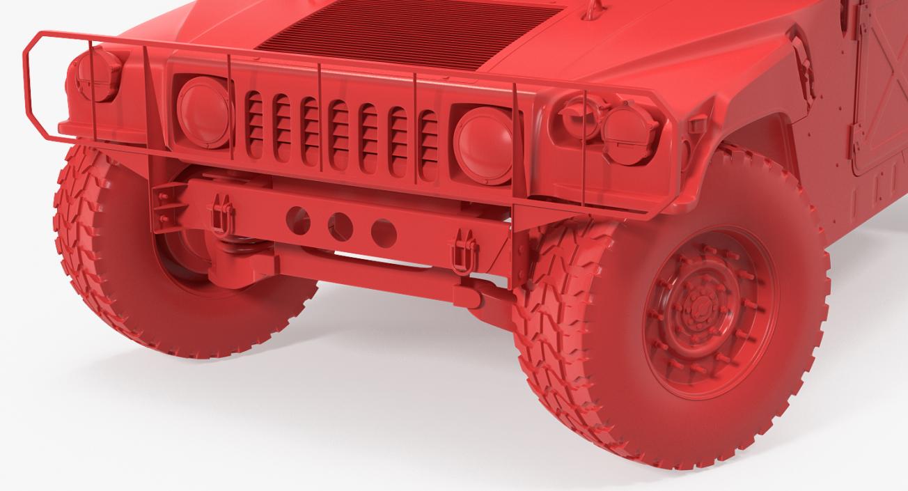 3D HMMWV M998 Simple Interior Desert model