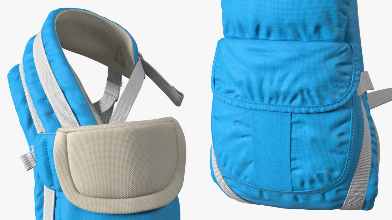 Baby Wrap Carrier Blue Lying Position 3D