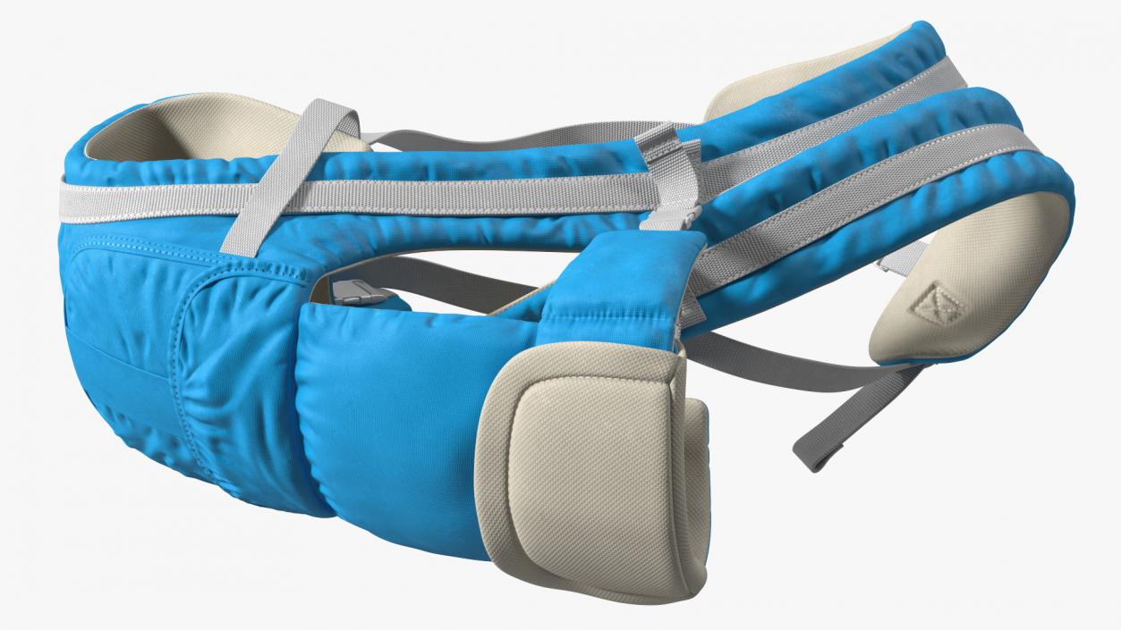 Baby Wrap Carrier Blue Lying Position 3D