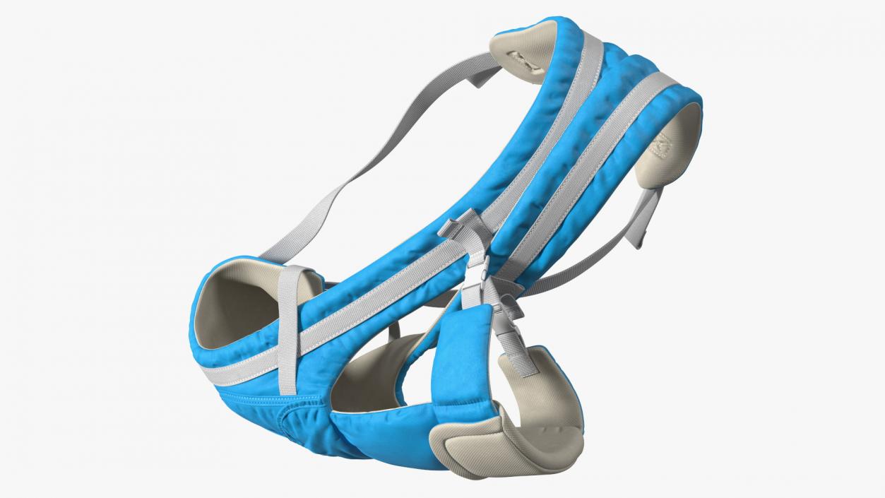 Baby Wrap Carrier Blue Lying Position 3D