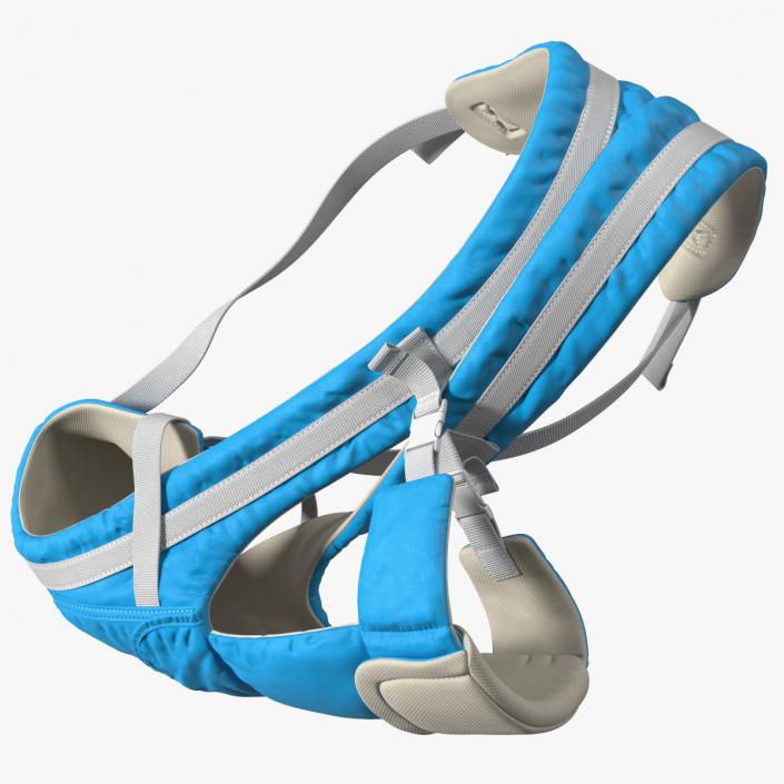 Baby Wrap Carrier Blue Lying Position 3D