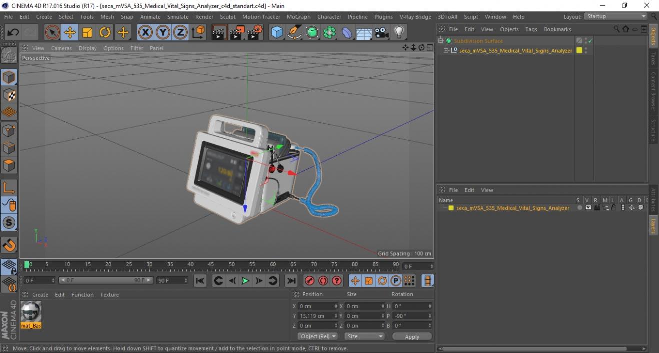 seca mVSA 535 Medical Vital Signs Analyzer 3D