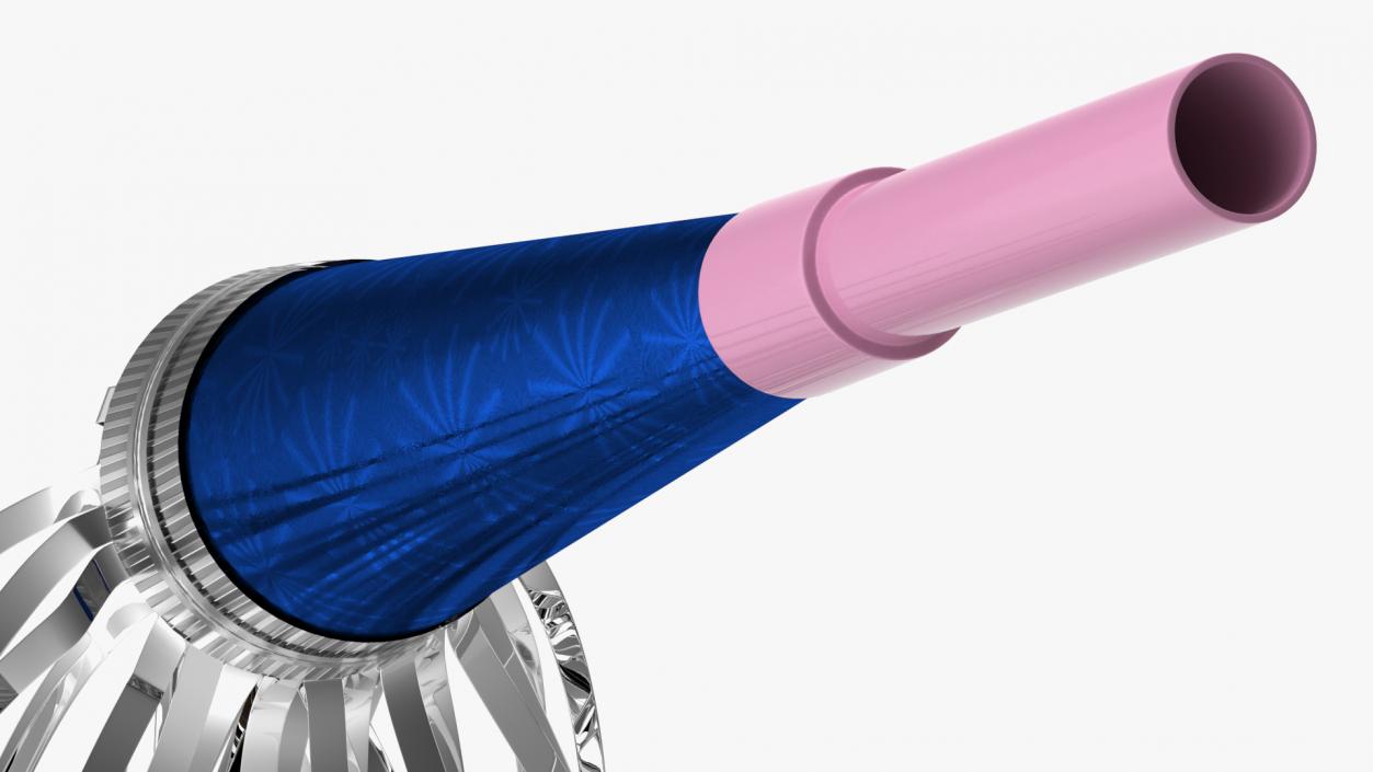 Foil Party Blower Blue 3D