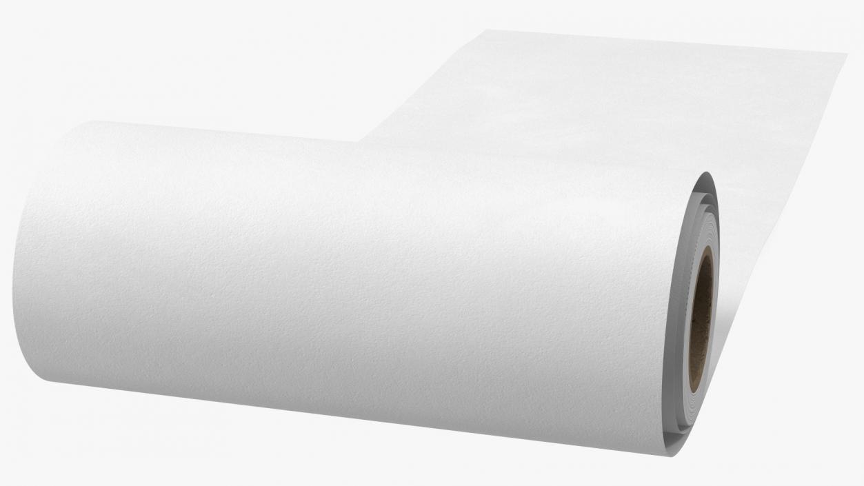 3D model Wrapping Paper in a Roll White