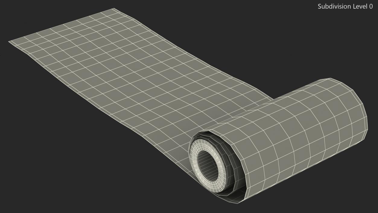 3D model Wrapping Paper in a Roll White