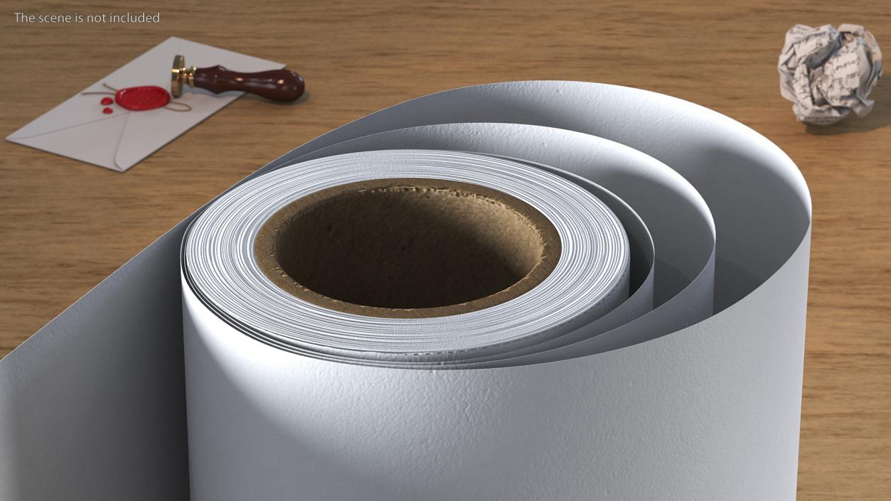 3D model Wrapping Paper in a Roll White