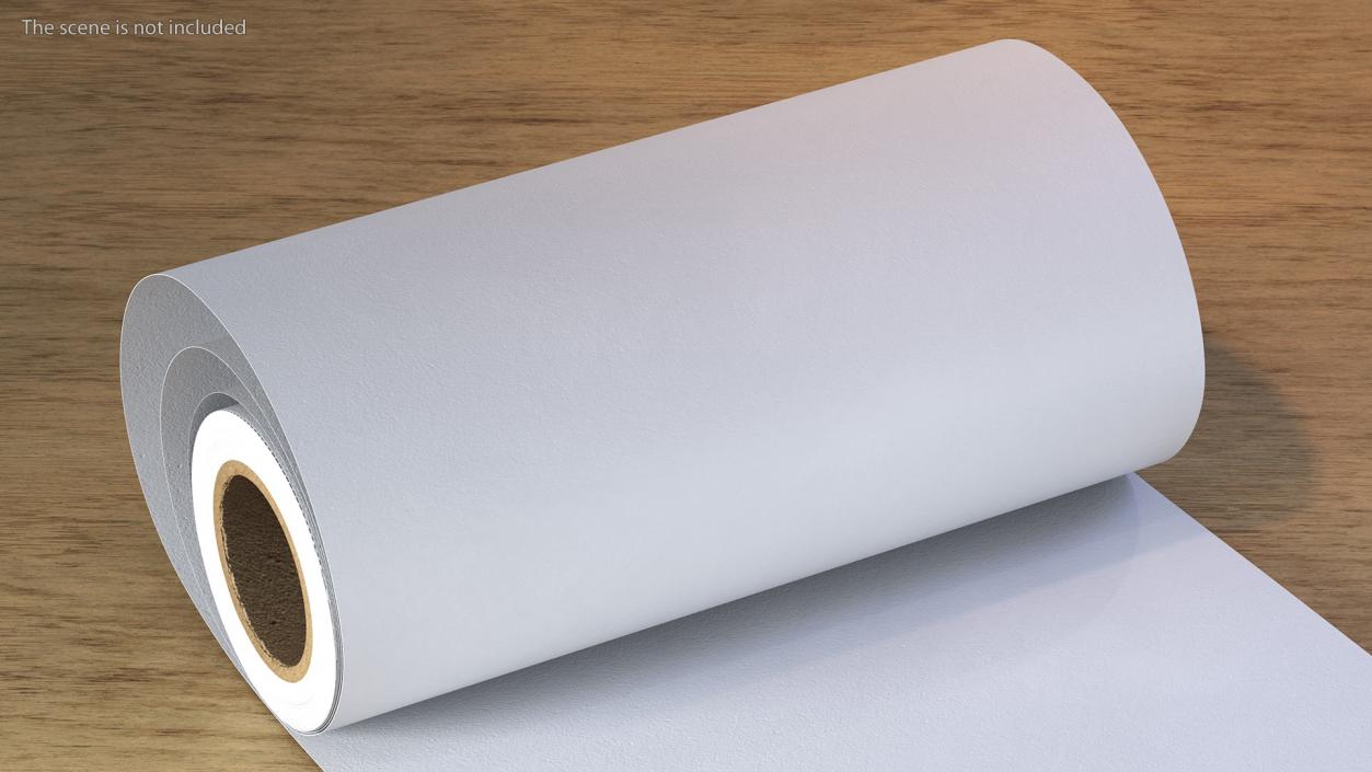 3D model Wrapping Paper in a Roll White