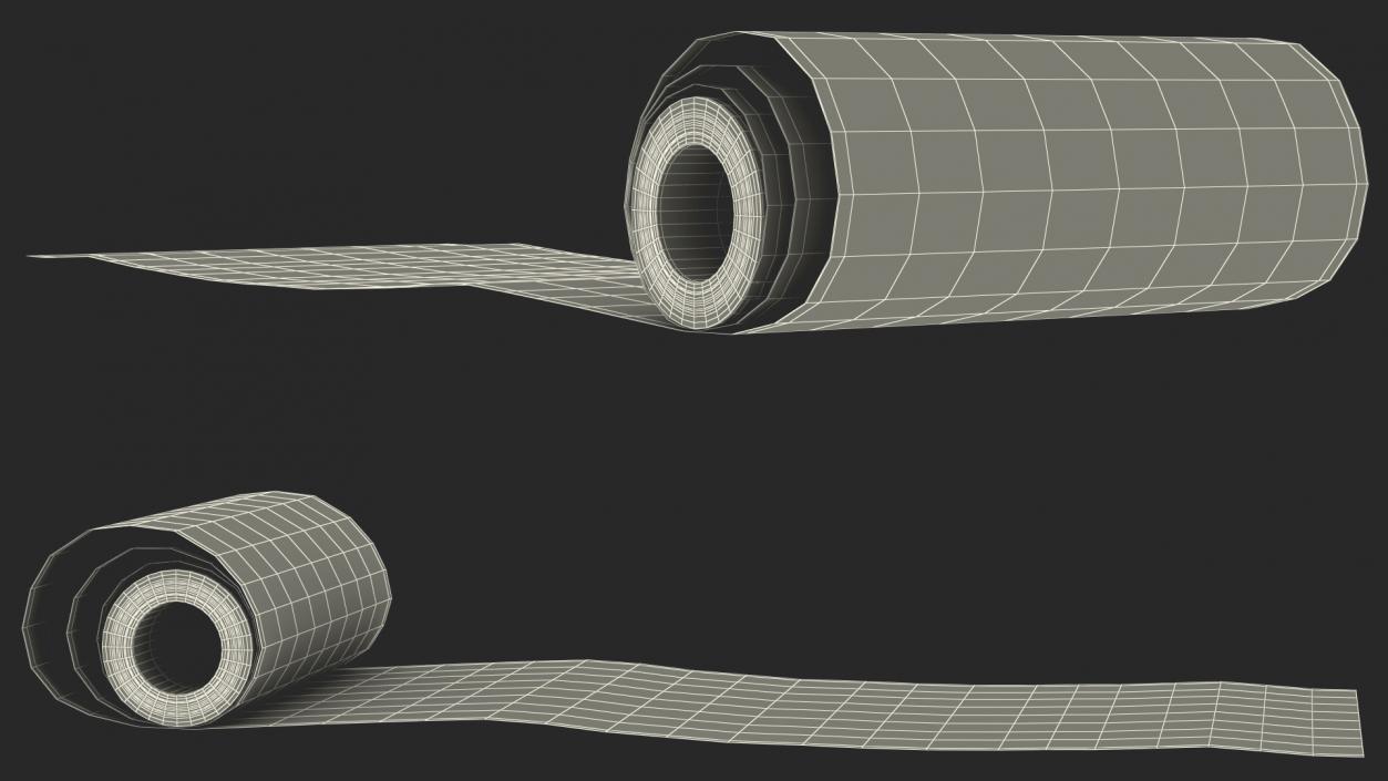 3D model Wrapping Paper in a Roll White