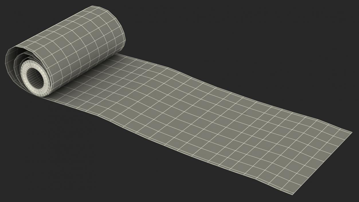 3D model Wrapping Paper in a Roll White