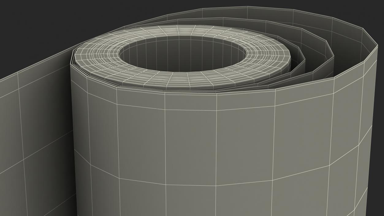 3D model Wrapping Paper in a Roll White