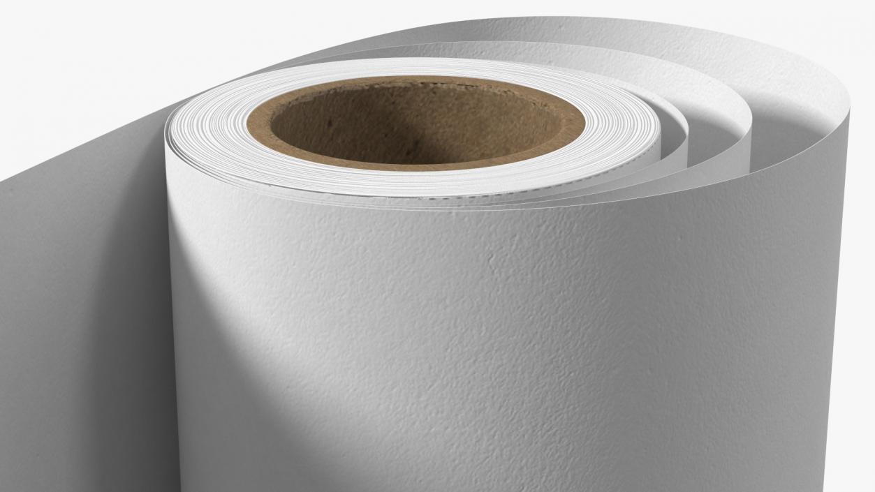 3D model Wrapping Paper in a Roll White