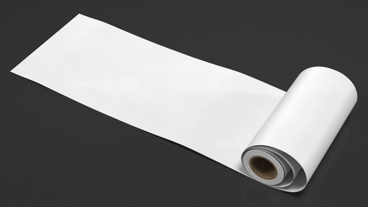 3D model Wrapping Paper in a Roll White