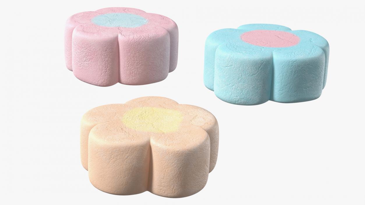 Shaped Marshmallows Collection 6 3D