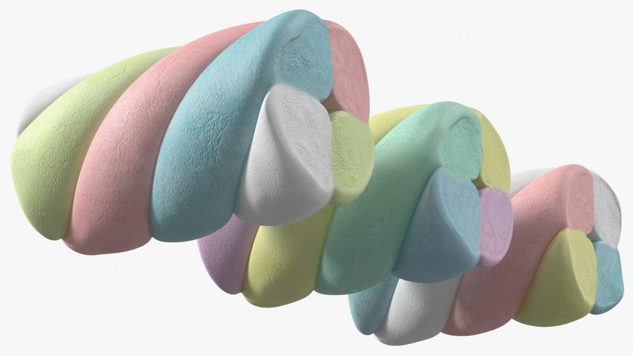 Shaped Marshmallows Collection 6 3D