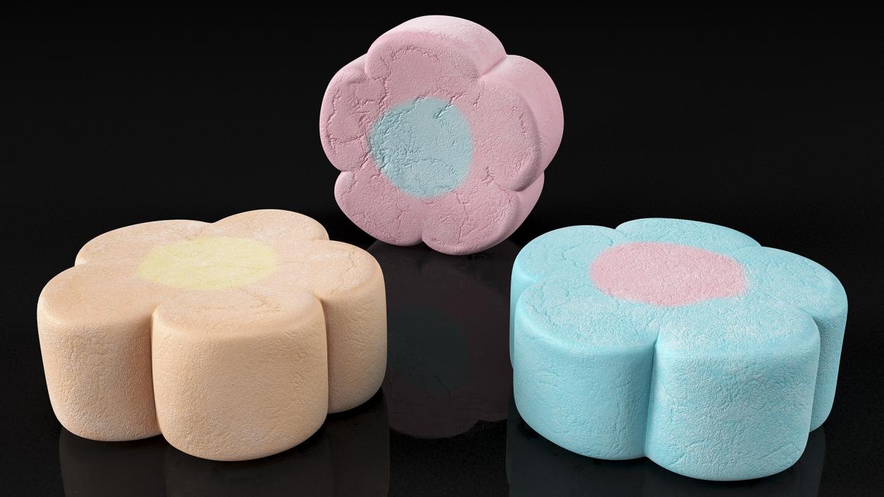 Shaped Marshmallows Collection 6 3D