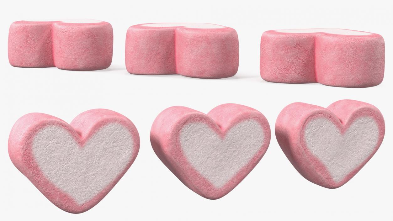 Shaped Marshmallows Collection 6 3D