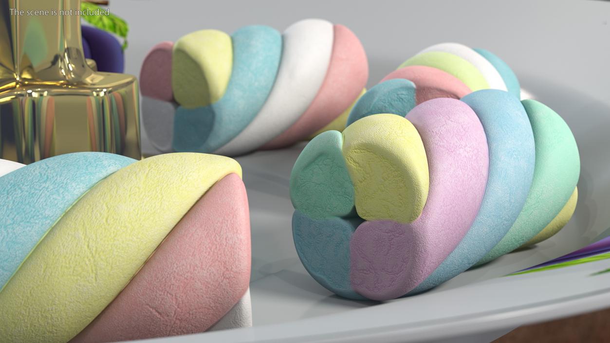 Shaped Marshmallows Collection 6 3D