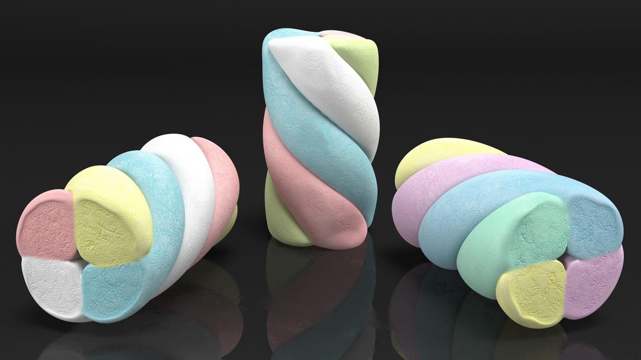 Shaped Marshmallows Collection 6 3D