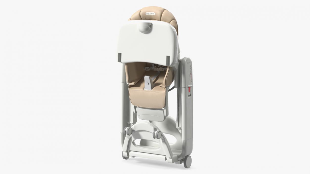 3D Compact Tatamia High Chair Vertical Beige Rigged model