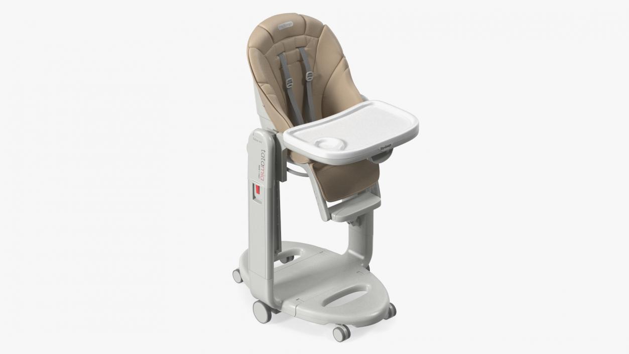 3D Compact Tatamia High Chair Vertical Beige Rigged model