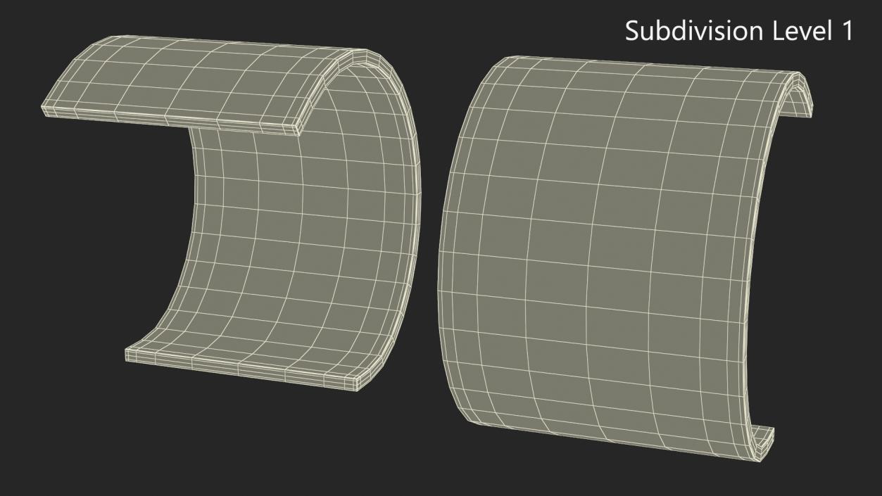 C Shaped Stool 3D model