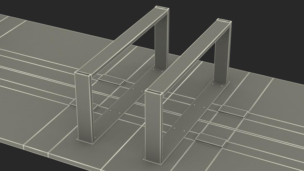 Conference Table with Power Outlets Set 3D model