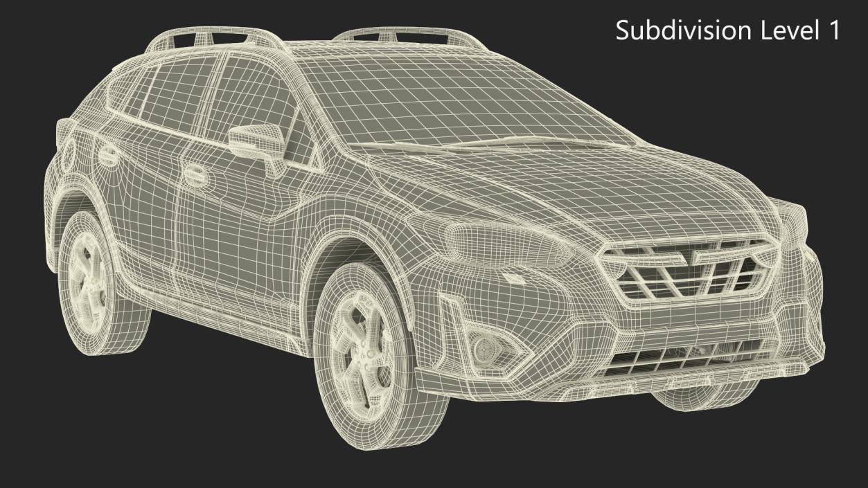 3D Compact Hybrid SUV Gray model