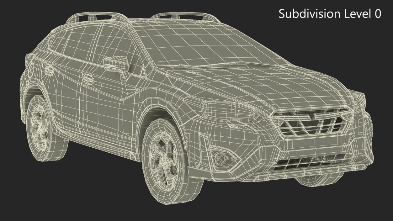 3D Compact Hybrid SUV Gray model