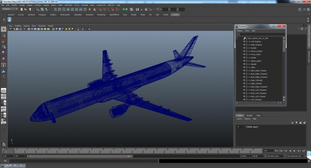 Irkut Airliner MC 21-400 3D model