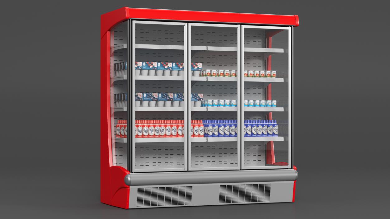 Multideck Display Showcase Chiller 3D model