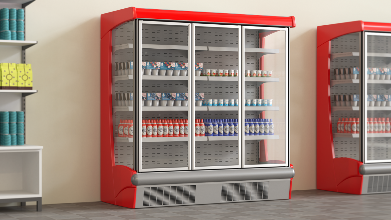 Multideck Display Showcase Chiller 3D model