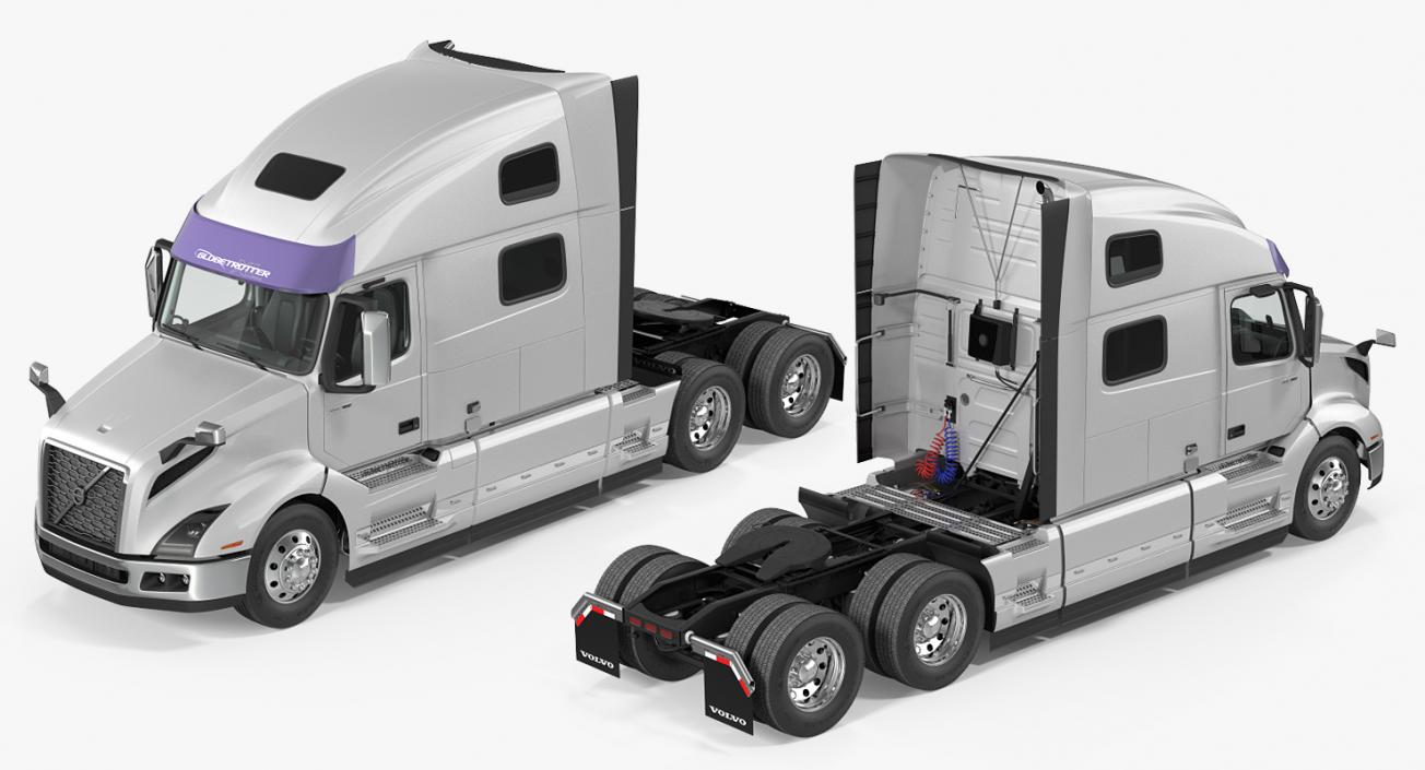 3D Volvo VNL 860 Truck 2018 Rigged