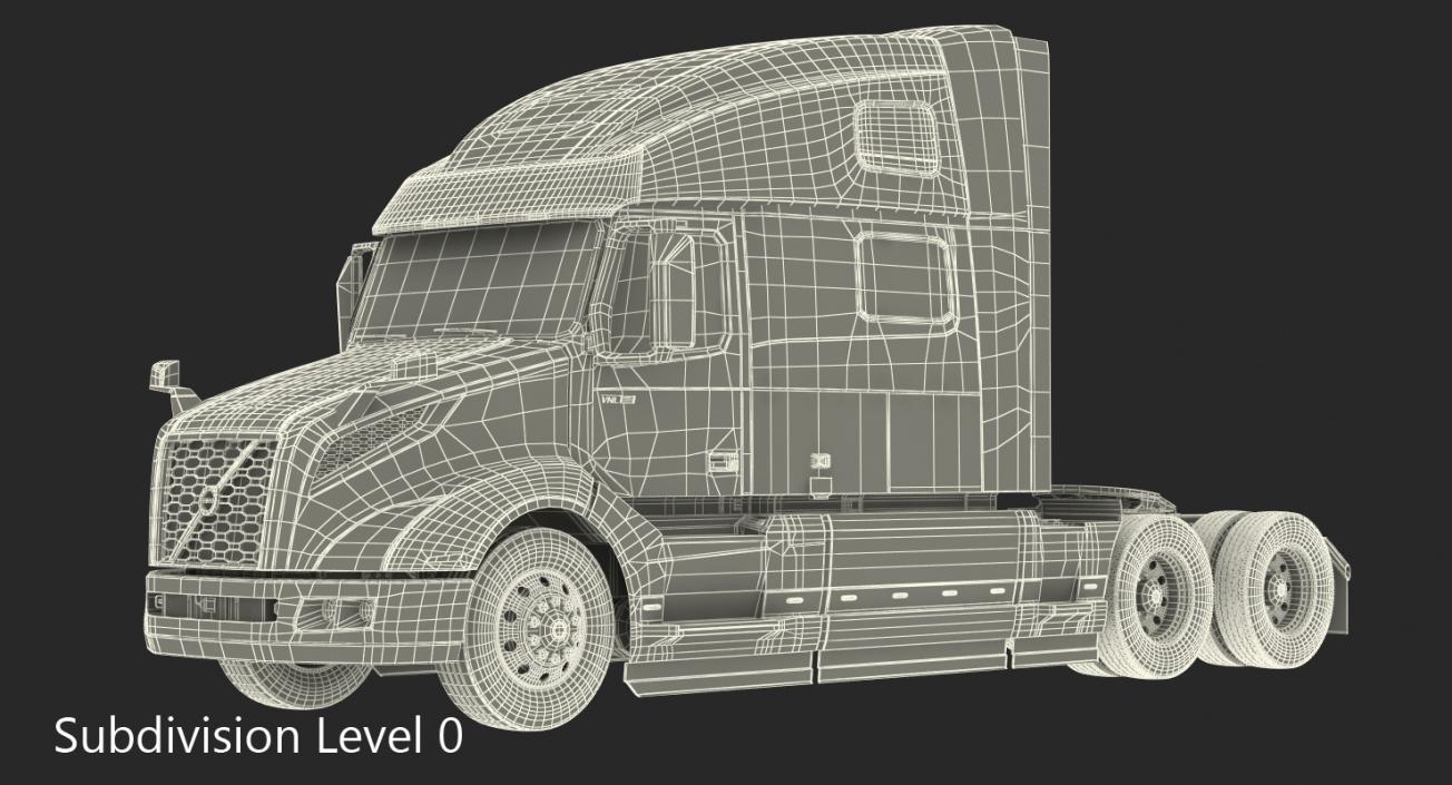 3D Volvo VNL 860 Truck 2018 Rigged