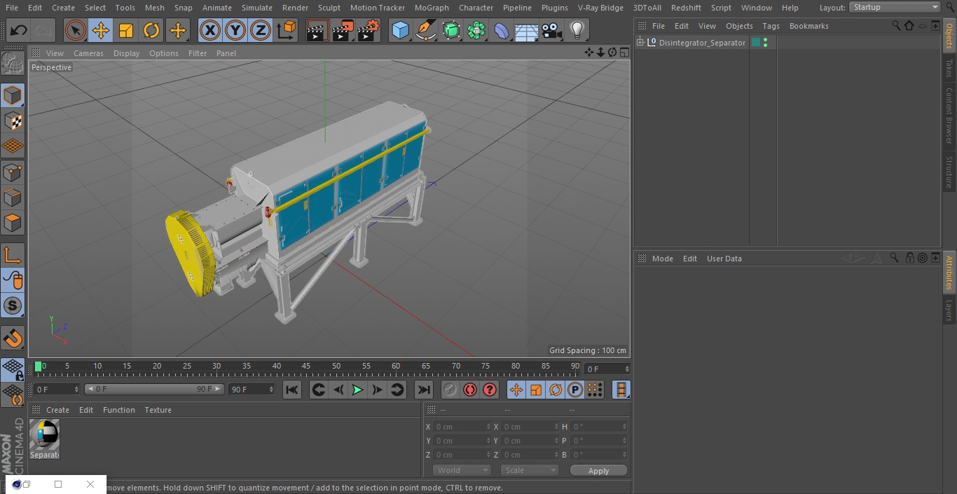 3D Disintegrator Separator model