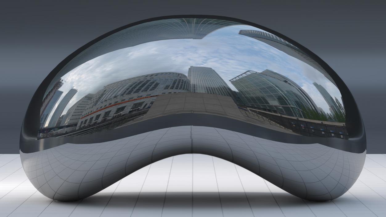 3D Cloud Gate Sculpture Chicago model