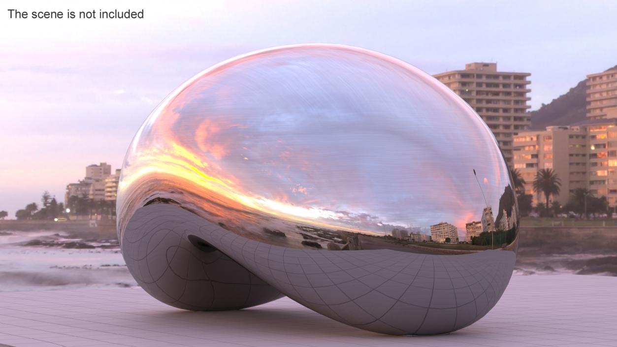 3D Cloud Gate Sculpture Chicago model