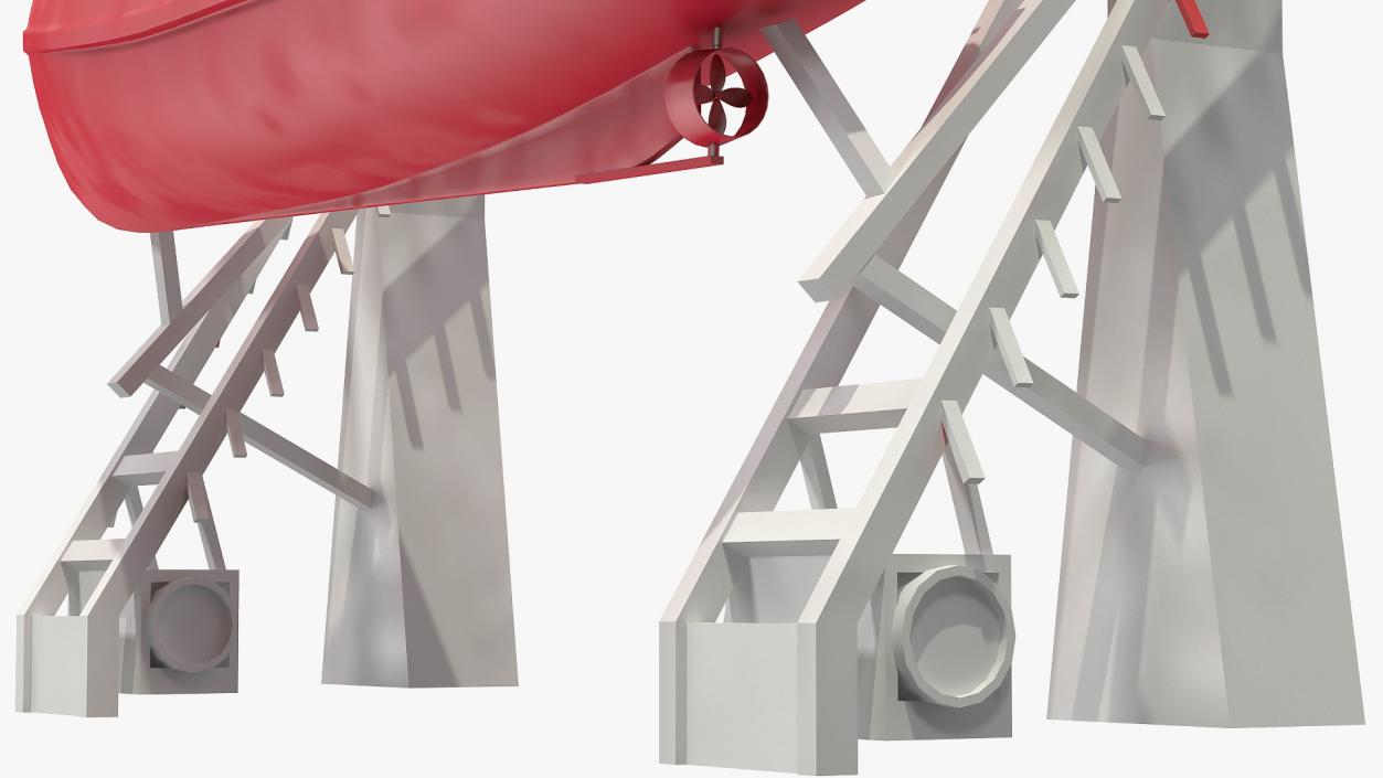 3D Rescue Boat Davit Crane model