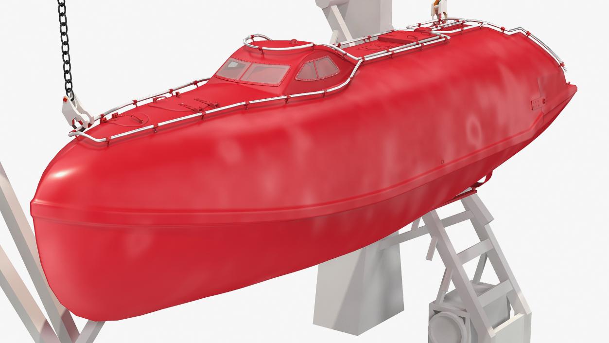 3D Rescue Boat Davit Crane model